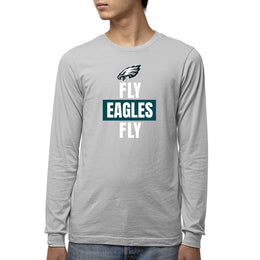 Philadelphia Eagles NFL Youth Team Slogan Long Sleeve Shirt  - Gray