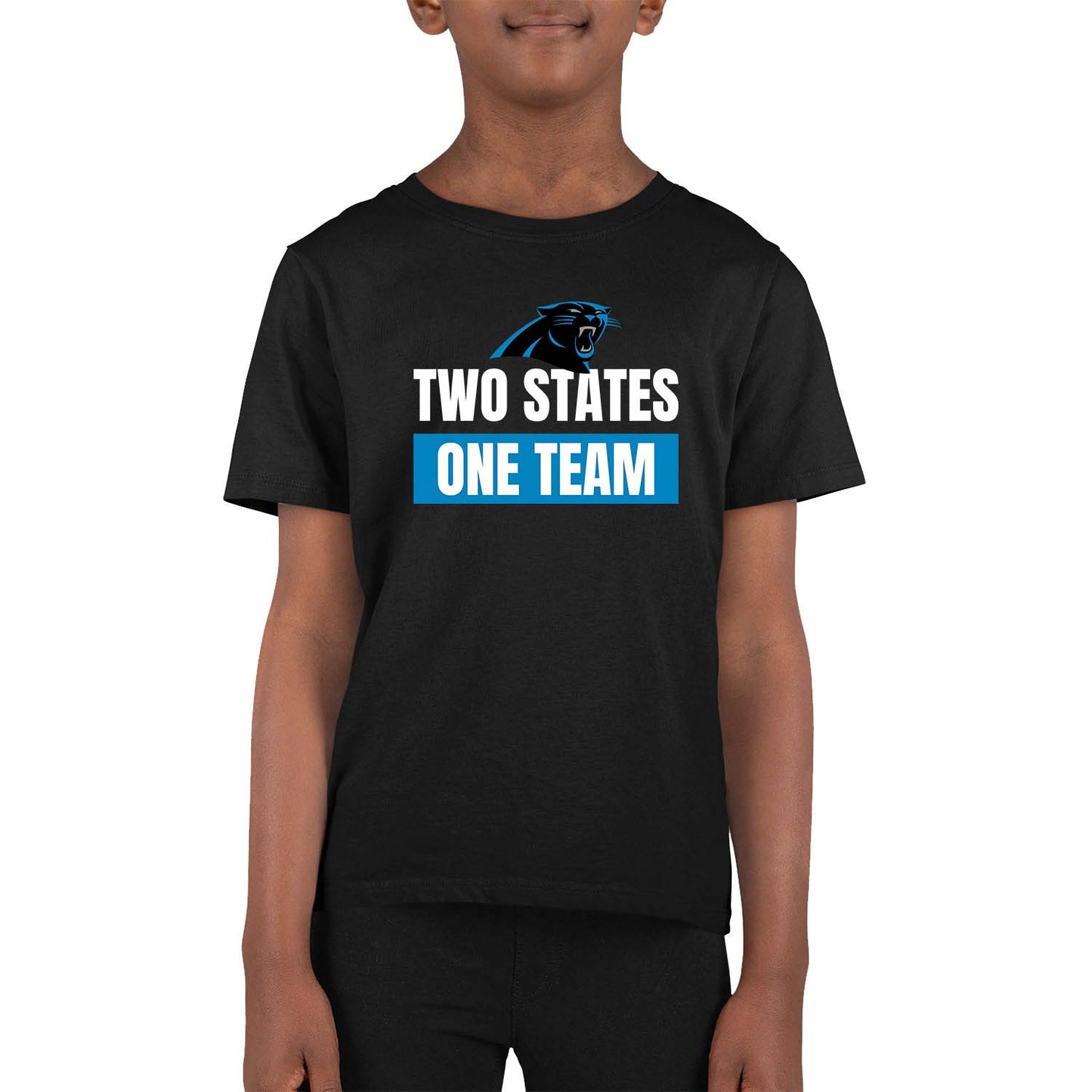 Carolina Panthers NFL Youth Team Slogan Short Sleeve Lightweight T Shirt - Black