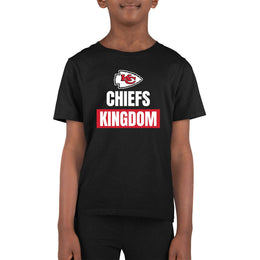 Kansas City Chiefs NFL Youth Team Slogan Short Sleeve Lightweight T Shirt - Black