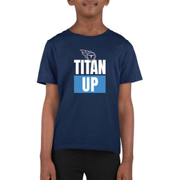 Tennessee Titans NFL Youth Team Slogan Short Sleeve Lightweight T Shirt - Navy
