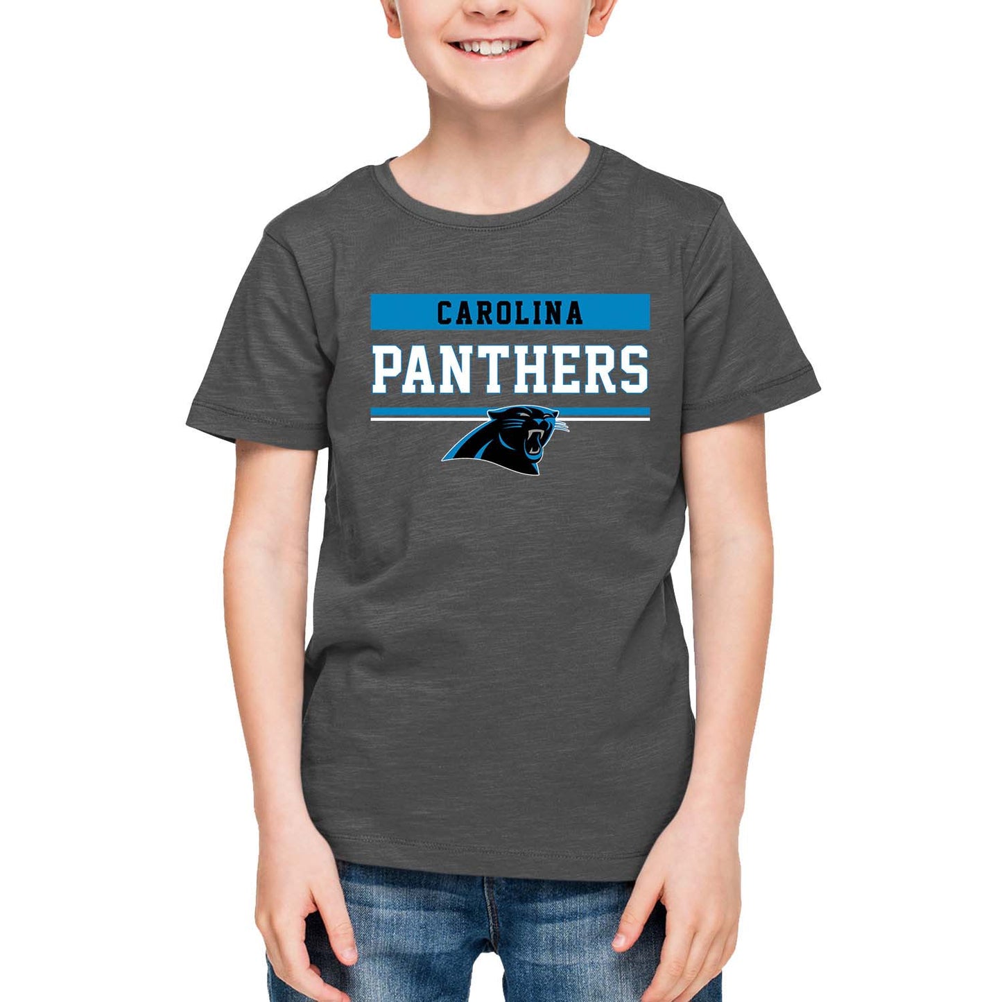 Carolina Panthers NFL Youth Short Sleeve Charcoal T Shirt - Charcoal