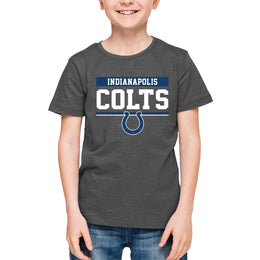 Indianapolis Colts NFL Youth Short Sleeve Charcoal T Shirt - Charcoal