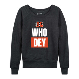 Cincinnati Bengals NFL Womens Team Slogan Crew Neck - Charcoal