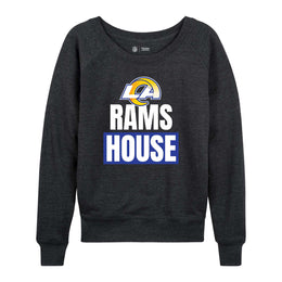 Los Angeles Rams NFL Womens Team Slogan Crew Neck - Charcoal