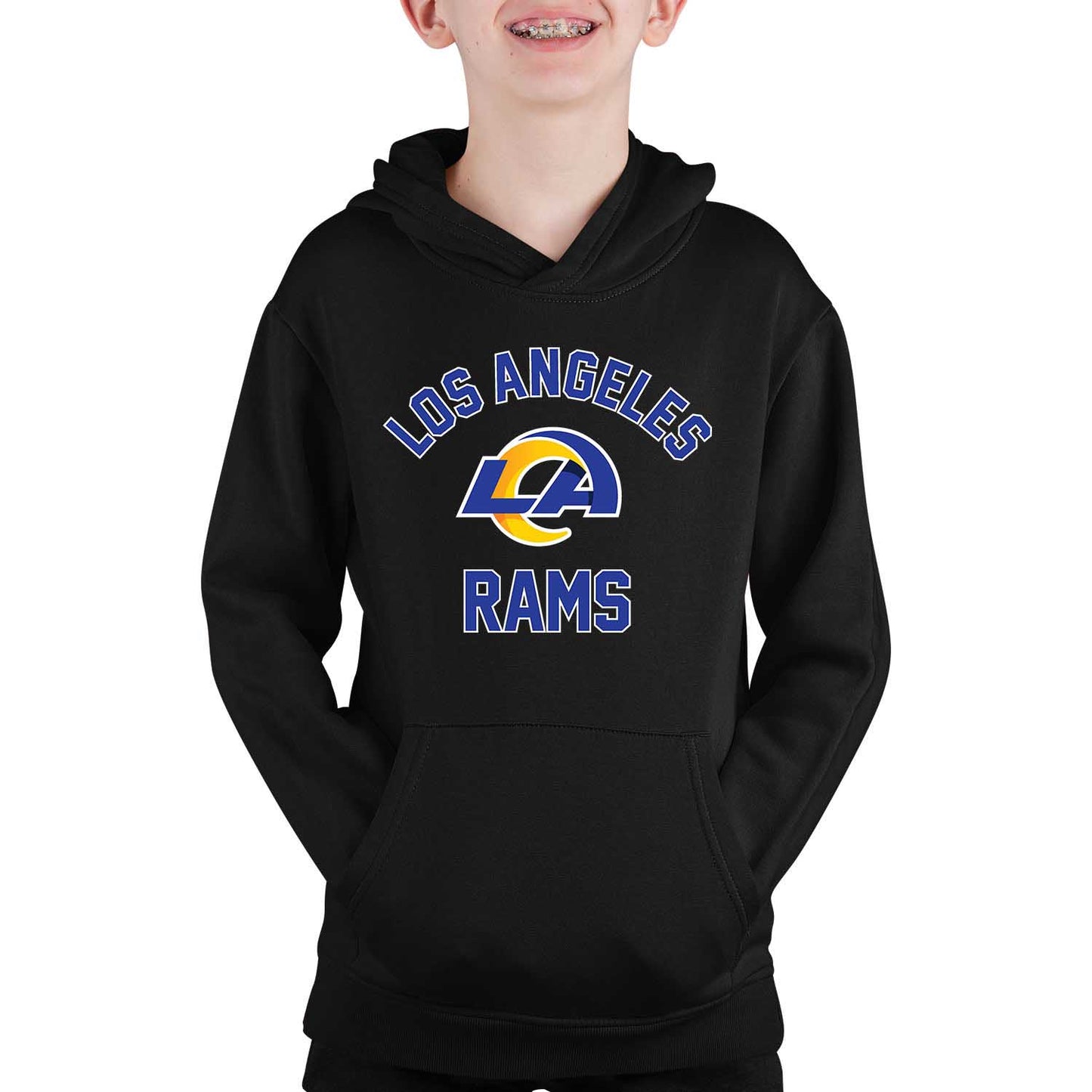 Los Angeles Rams NFL Youth Gameday Hooded Sweatshirt - Black