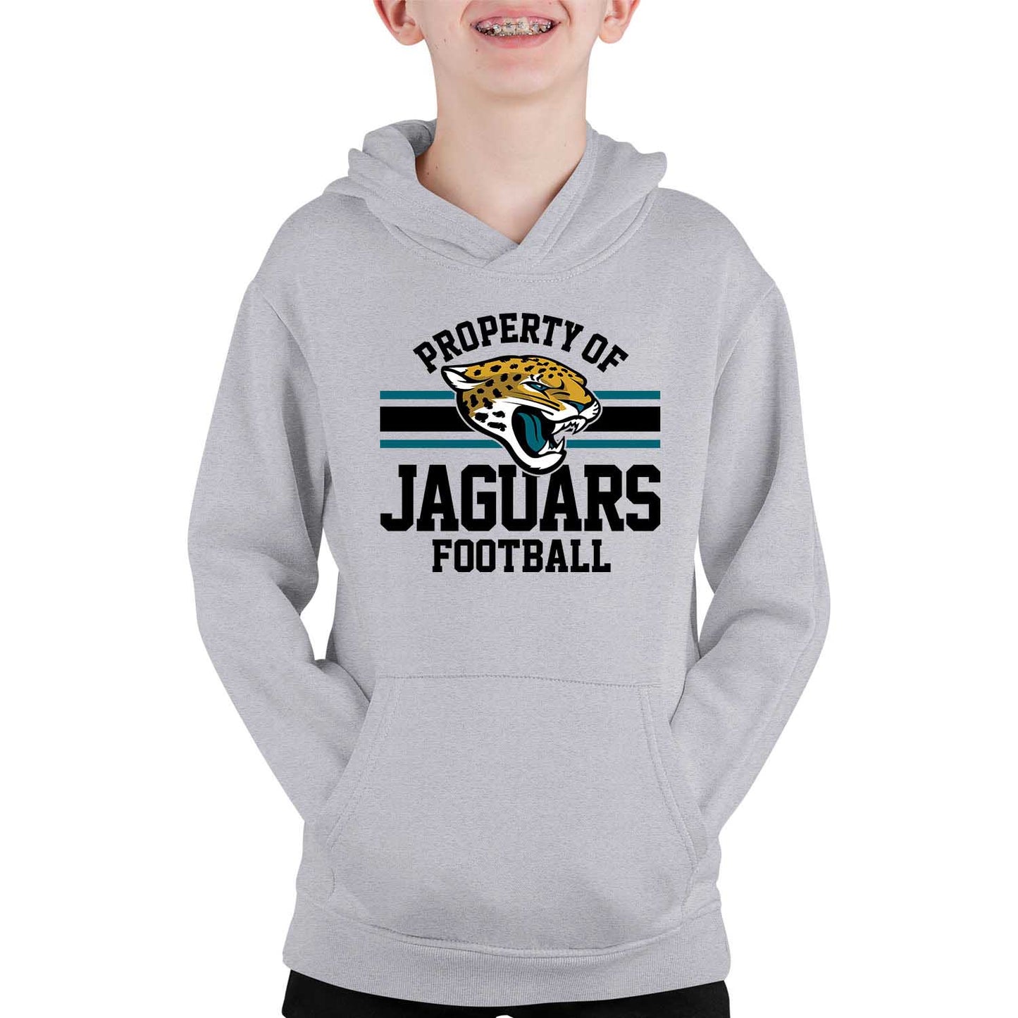 Jacksonville Jaguars NFL Youth Property Of Hooded Sweatshirt - Sport Gray