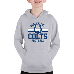 Indianapolis Colts NFL Youth Property Of Hooded Sweatshirt - Sport Gray