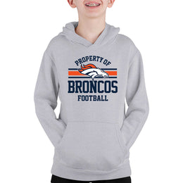 Denver Broncos NFL Youth Property Of Hooded Sweatshirt - Sport Gray