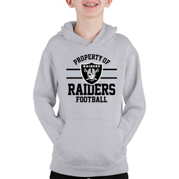 Las Vegas Raiders NFL Youth Property Of Hooded Sweatshirt - Sport Gray