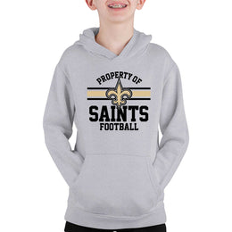 New Orleans Saints NFL Youth Property Of Hooded Sweatshirt - Sport Gray