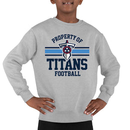 Tennessee Titans NFL Youth Property Of Crew Sweatshirt - Sport Gray