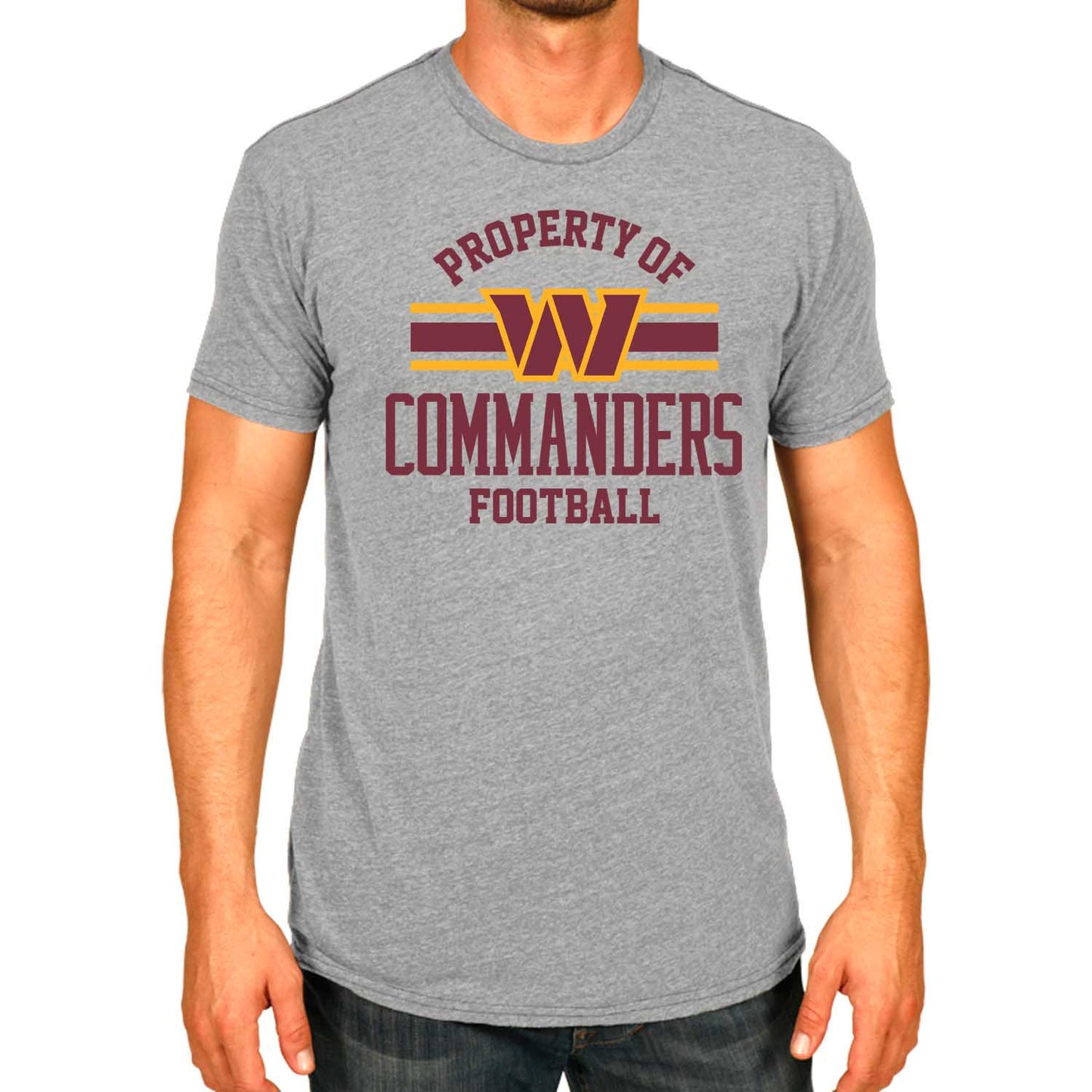 Washington Commanders NFL Adult Property Of T-Shirt - Sport Gray