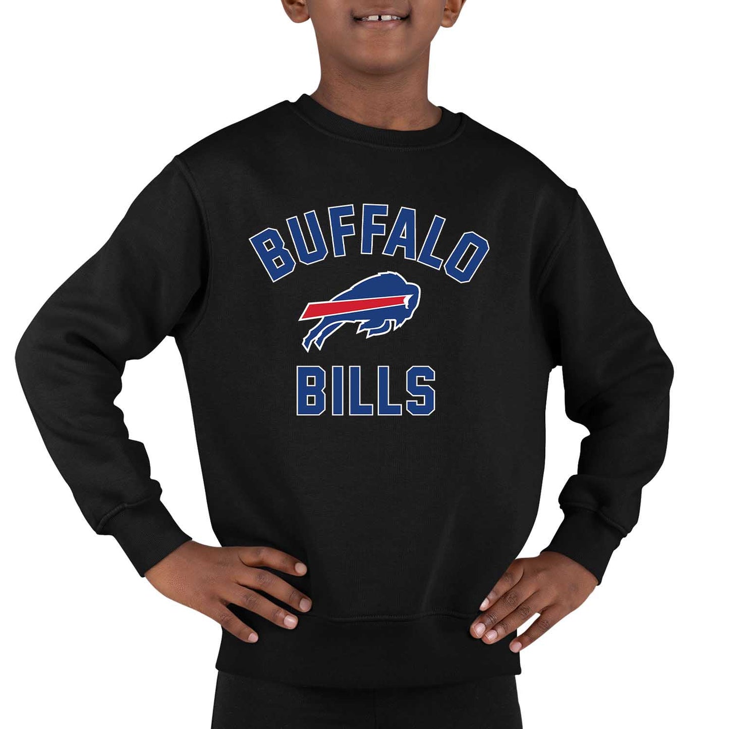 Buffalo Bills NFL Youth Gameday Crewneck Sweatshirt - Black