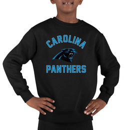 Carolina Panthers NFL Youth Gameday Crewneck Sweatshirt - Black