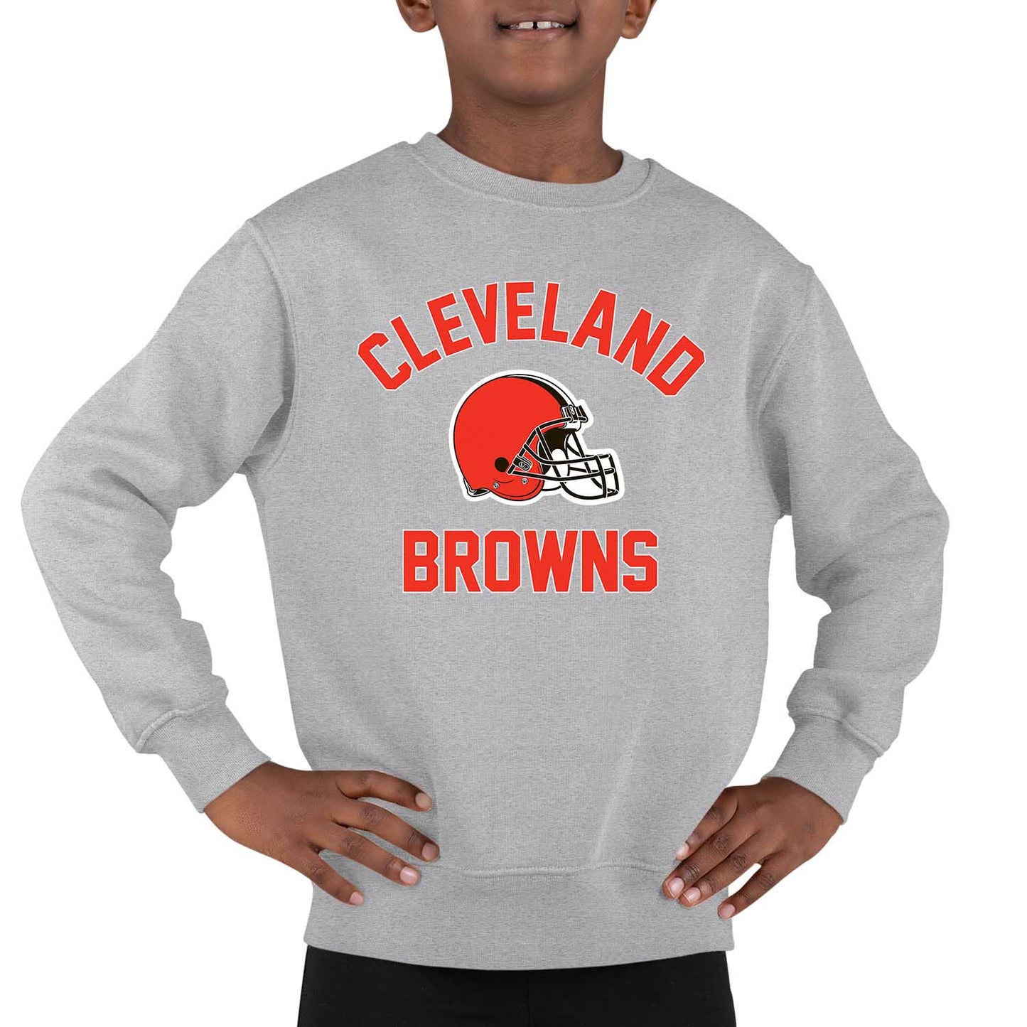 Cleveland Browns NFL Youth Gameday Crewneck Sweatshirt - Gray