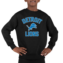 Detroit Lions NFL Youth Gameday Crewneck Sweatshirt - Black