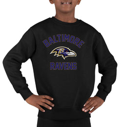Baltimore Ravens NFL Youth Gameday Crewneck Sweatshirt - Black