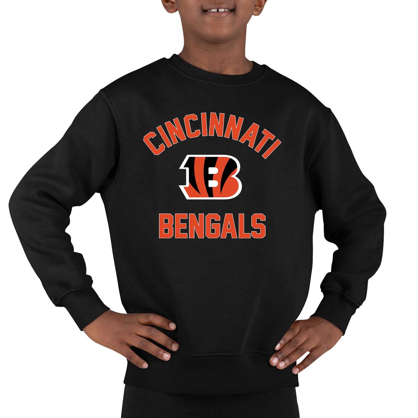 Cincinnati Bengals NFL Youth Gameday Crewneck Sweatshirt - Black