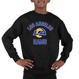 Los Angeles Rams NFL Youth Gameday Crewneck Sweatshirt - Black
