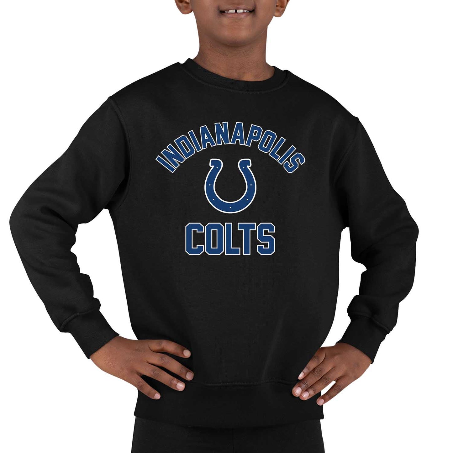 Indianapolis Colts NFL Youth Gameday Crewneck Sweatshirt - Black