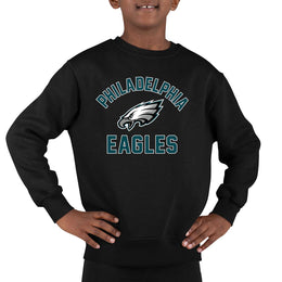 Philadelphia Eagles NFL Youth Gameday Crewneck Sweatshirt - Black
