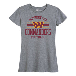 Washington Commanders NFL Womens Short Sleeve Property of Tshirt - Sport Gray