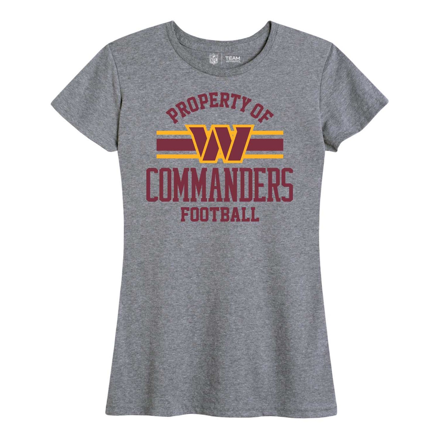 Washington Commanders NFL Women's Property Of Lightweight Plus Size T-Shirt - Sport Gray