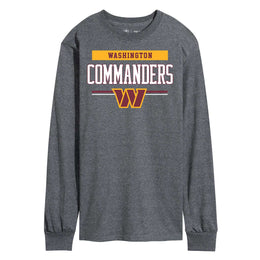 Washington Commanders NFL Adult Charcoal Long Sleeve T Shirt - Charcoal