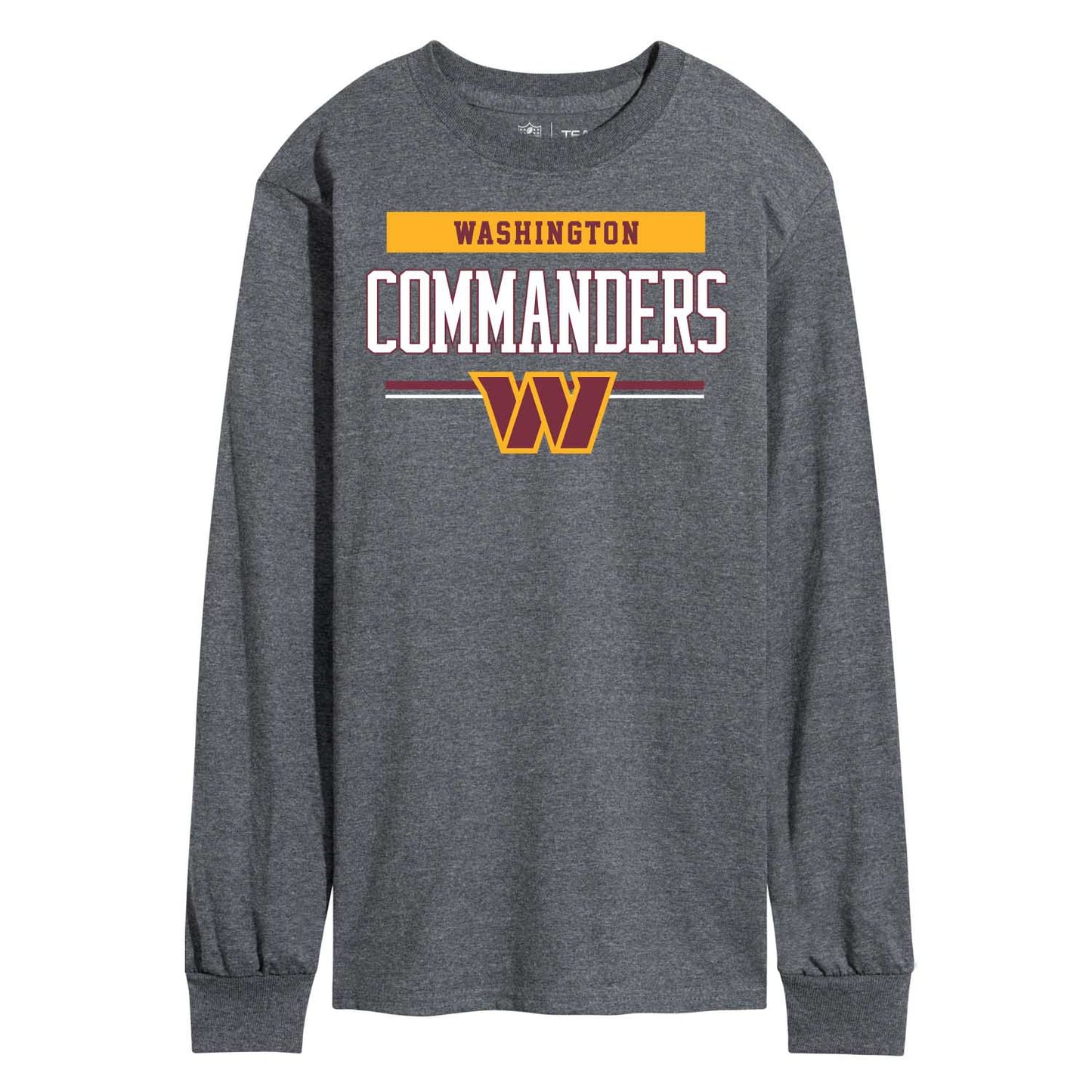Washington Commanders NFL Adult Charcoal Long Sleeve T Shirt - Charcoal