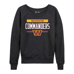Washington Commanders NFL Womens Team Block French Terry Slouchy Top - Charcoal