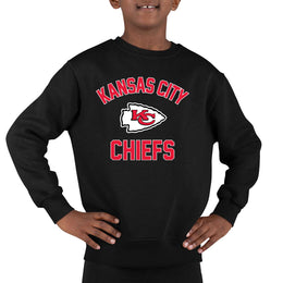 Kansas City Chiefs NFL Youth Gameday Crewneck Sweatshirt - Black