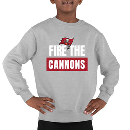 Tampa Bay Buccaneers NFL Youth Team Slogan crewneck Sweatshirt - Gray