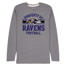 Baltimore Ravens NFL Adult Property Of Long SleeveT Shirt - Sport Gray