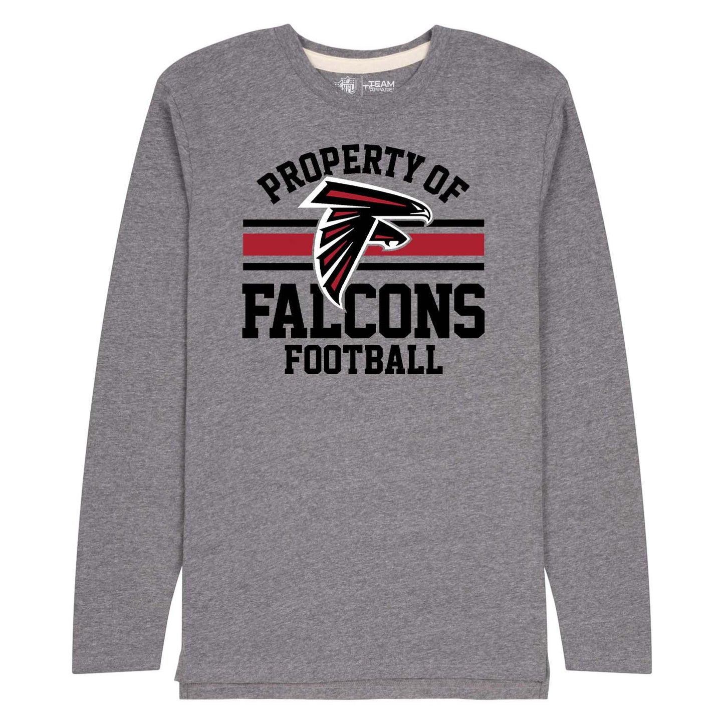 Atlanta Falcons NFL Adult Property Of Long SleeveT Shirt - Sport Gray