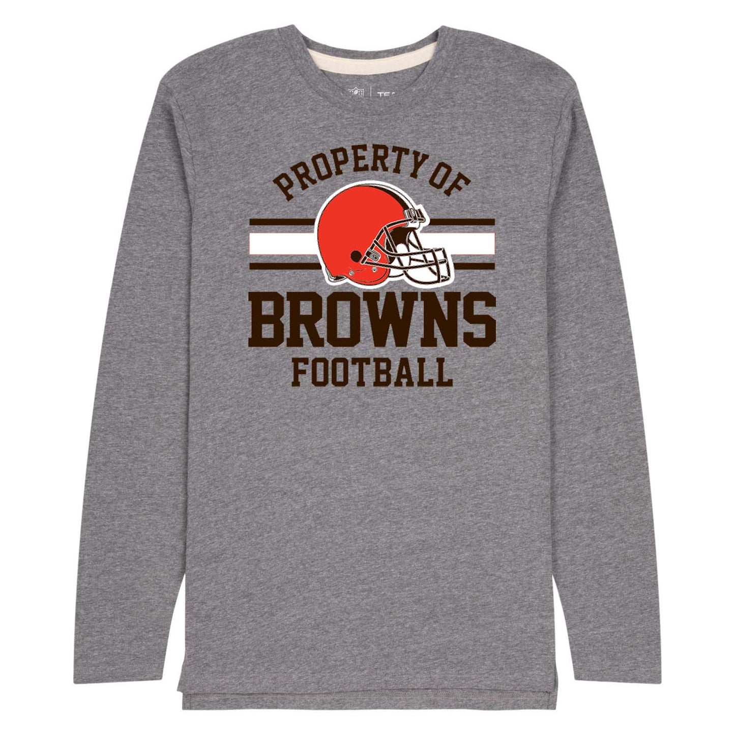Cleveland Browns NFL Adult Property Of Long SleeveT Shirt - Sport Gray