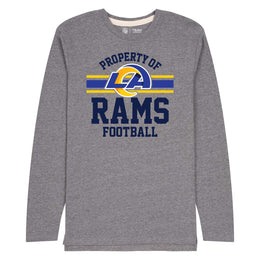 Los Angeles Rams NFL Adult Property Of Long SleeveT Shirt - Sport Gray