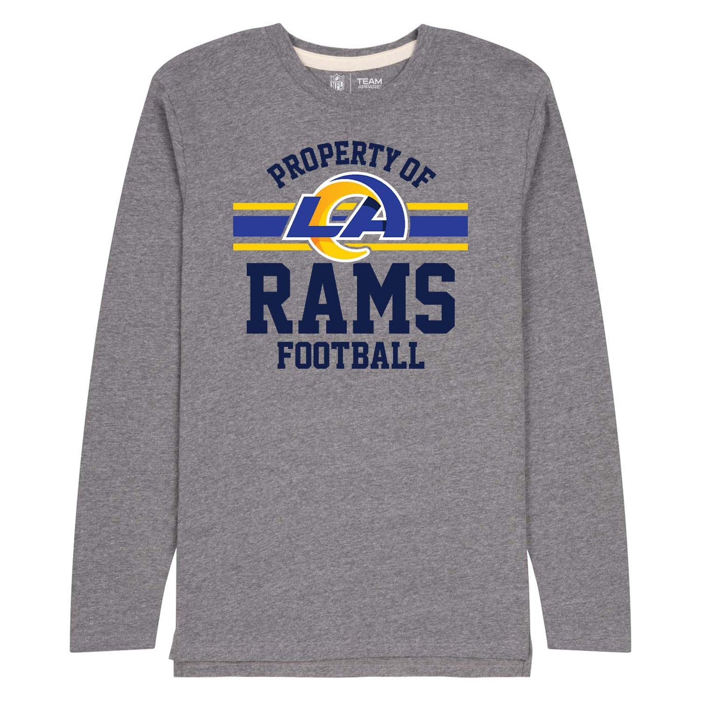 Los Angeles Rams NFL Adult Property Of Long SleeveT Shirt - Sport Gray