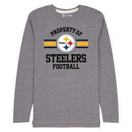 Pittsburgh Steelers NFL Adult Property Of Long SleeveT Shirt - Sport Gray