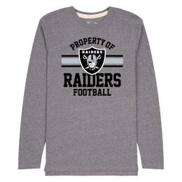 Las Vegas Raiders NFL Adult Property Of Long SleeveT Shirt - Sport Gray
