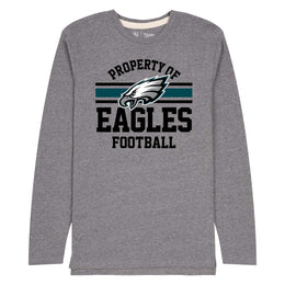 Philadelphia Eagles NFL Adult Property Of Long SleeveT Shirt - Sport Gray