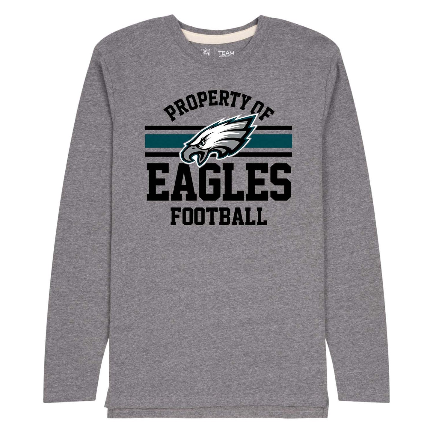 Philadelphia Eagles NFL Adult Property Of Long SleeveT Shirt - Sport Gray