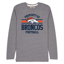 Denver Broncos NFL Adult Property Of Long SleeveT Shirt - Sport Gray