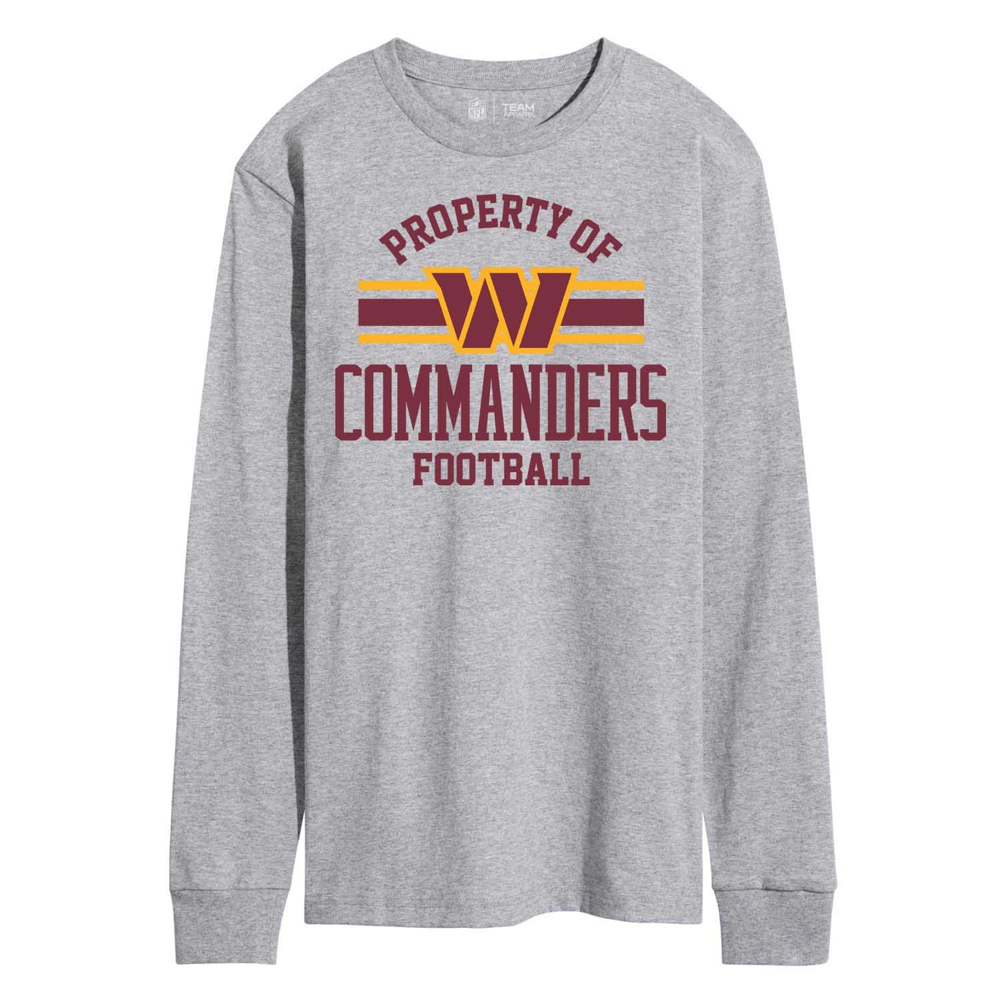 Washington Commanders NFL Adult Property Of Long SleeveT Shirt - Sport Gray