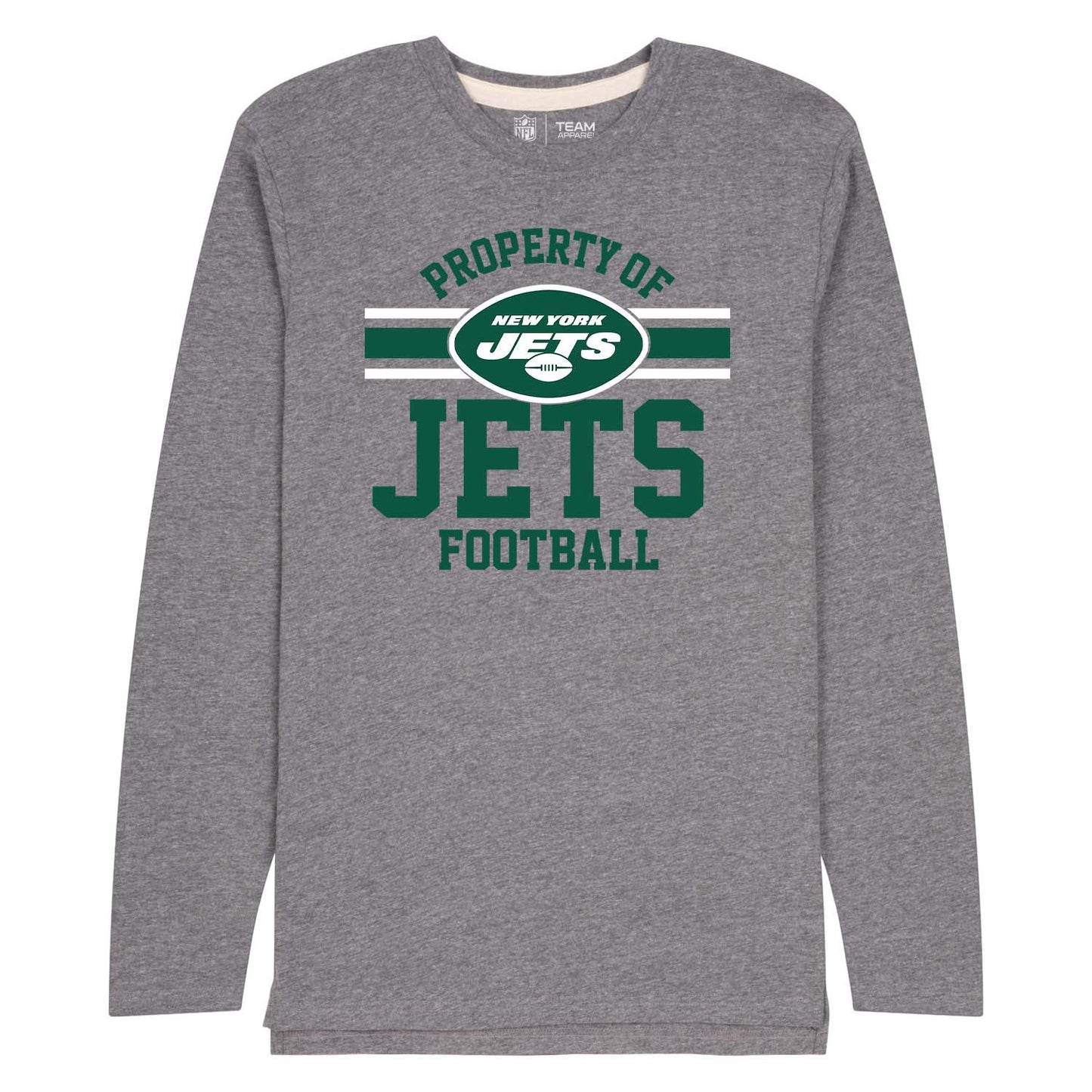 New York Jets NFL Adult Property Of Long SleeveT Shirt - Sport Gray