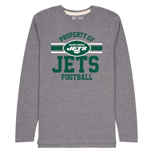 New York Jets NFL Adult Property Of Long SleeveT Shirt - Sport Gray