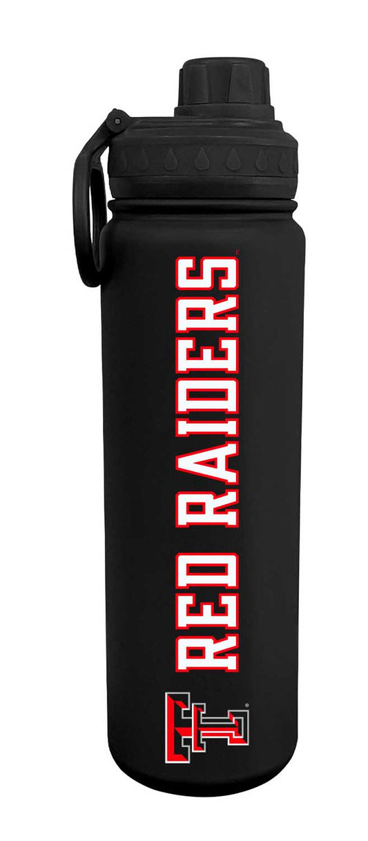 Texas Tech Red Raiders  Stainless Steel Water Bottle 24 oz Insulated - Black