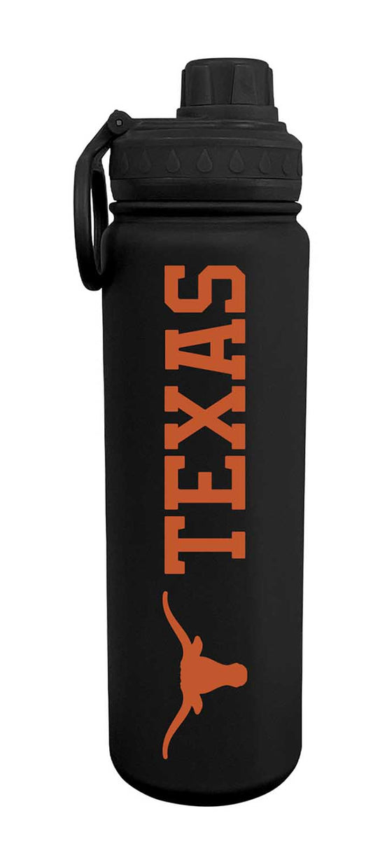 Texas Longhorns  Stainless Steel Water Bottle 24 oz Insulated - Black