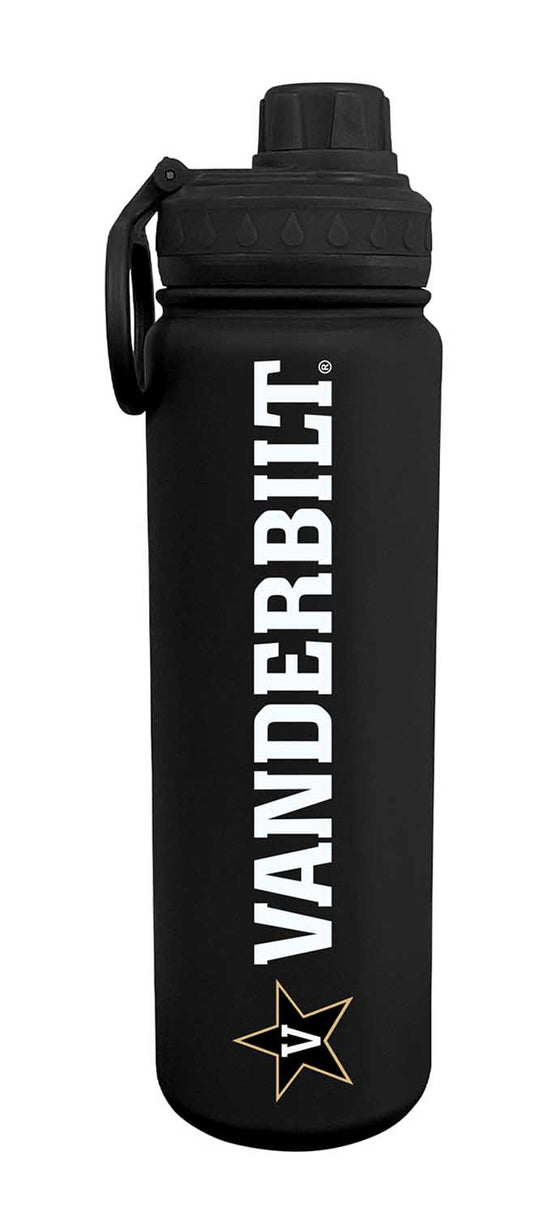 Vanderbilt Commodores  Stainless Steel Water Bottle 24 oz Insulated - Black