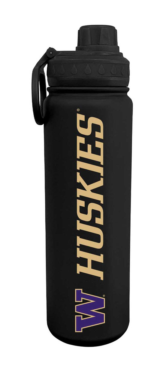 Washington Huskies Stainless Steel Water Bottle 24 oz Insulated - Black