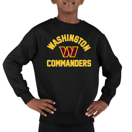 Washington Commanders NFL Youth Gameday Crewneck Sweatshirt - Black